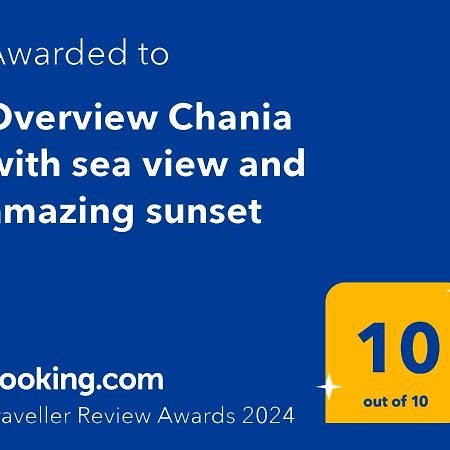 Overview Chania With Sea View And Amazing Sunset Luaran gambar