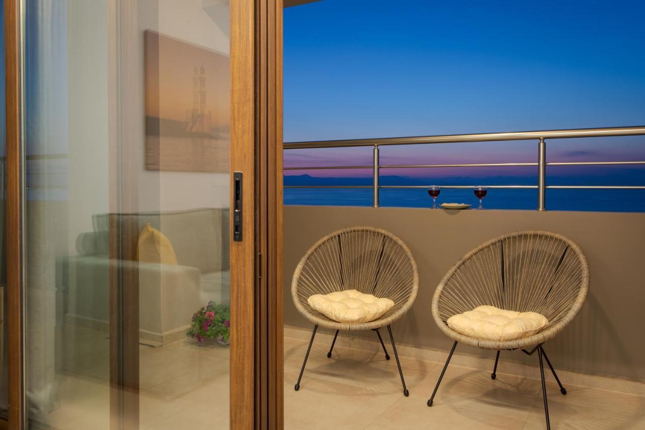 Overview Chania With Sea View And Amazing Sunset Luaran gambar