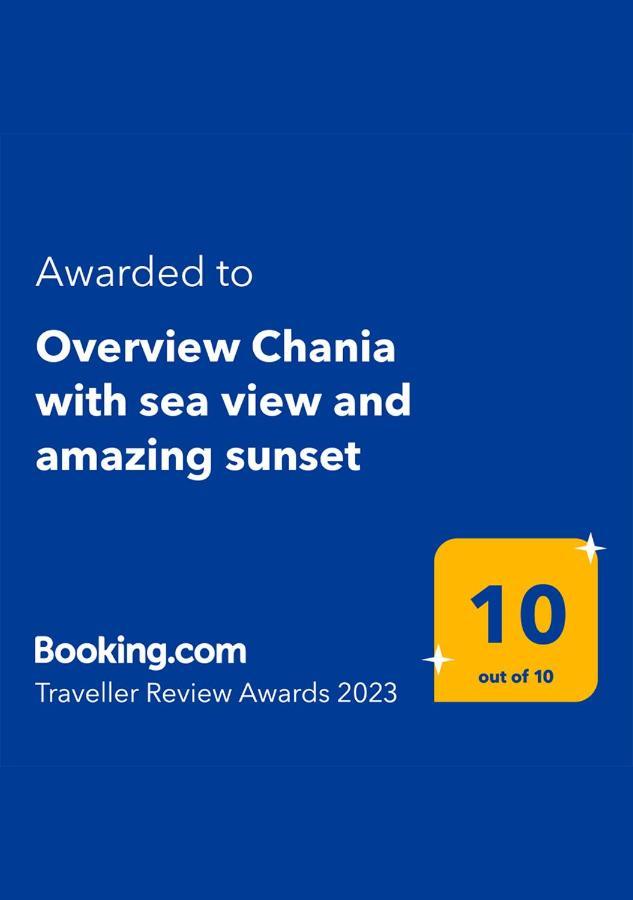 Overview Chania With Sea View And Amazing Sunset Luaran gambar