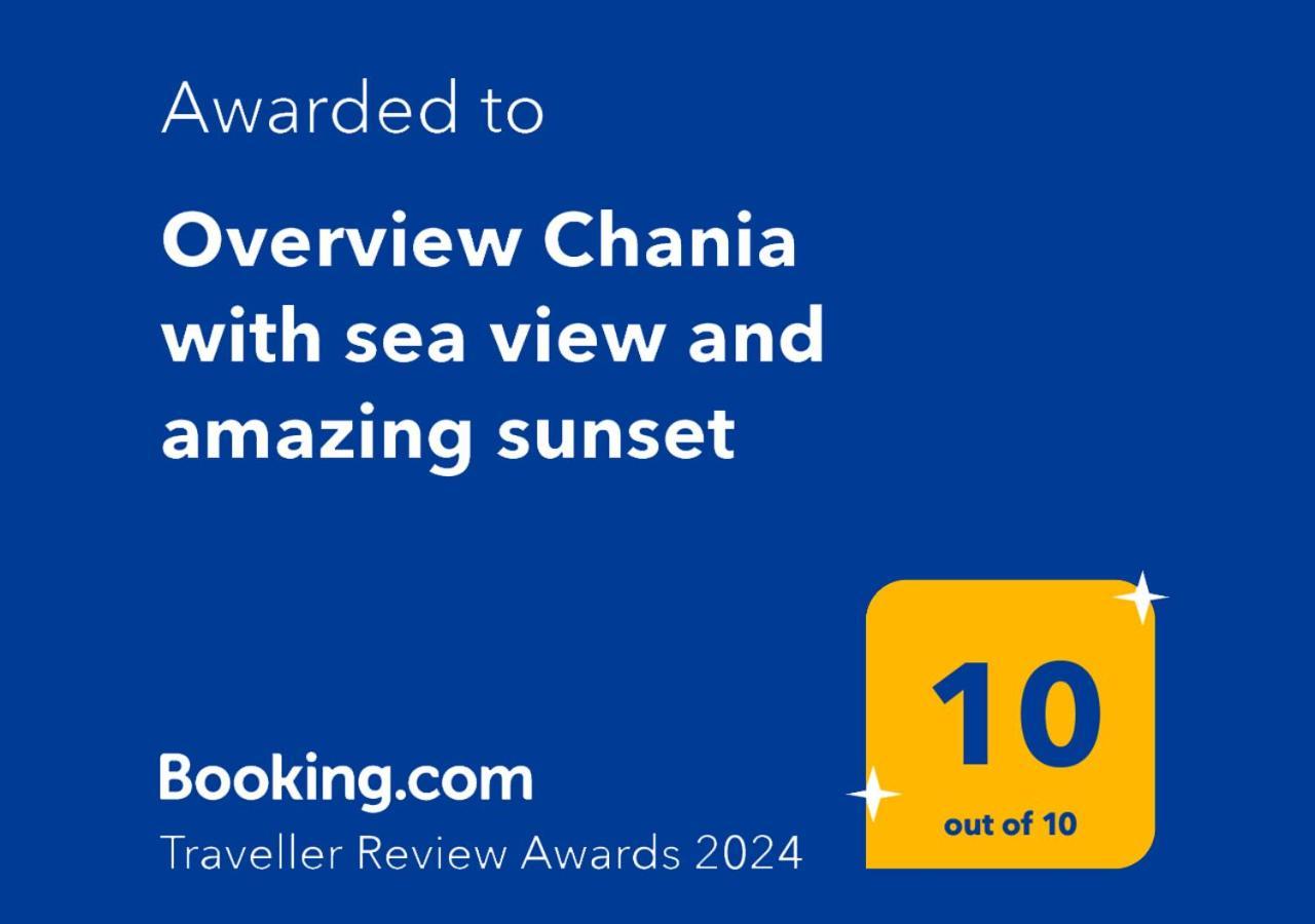 Overview Chania With Sea View And Amazing Sunset Luaran gambar